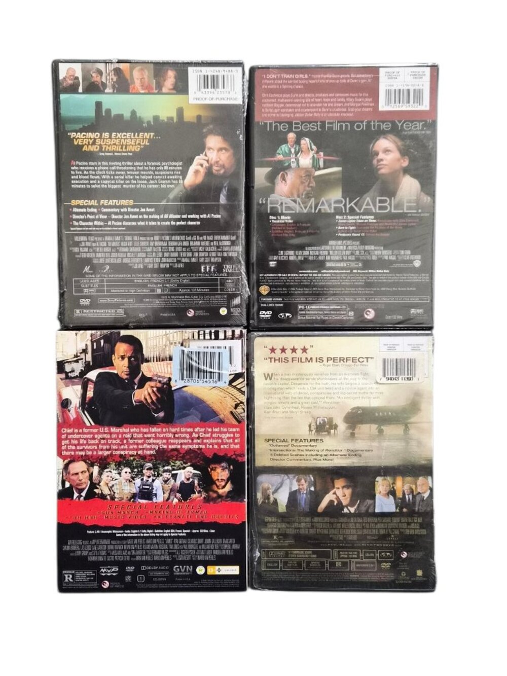 4 DVD Action Thriller 88 Minutes, Armed, Rendition, Million Dollar Baby - Picture 2 of 4